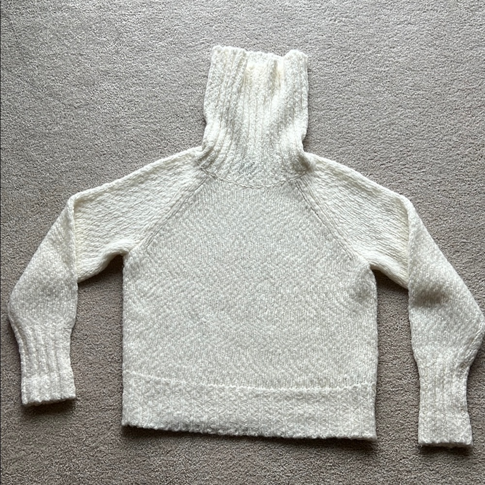 J. Crew White Turtleneck Sweater
